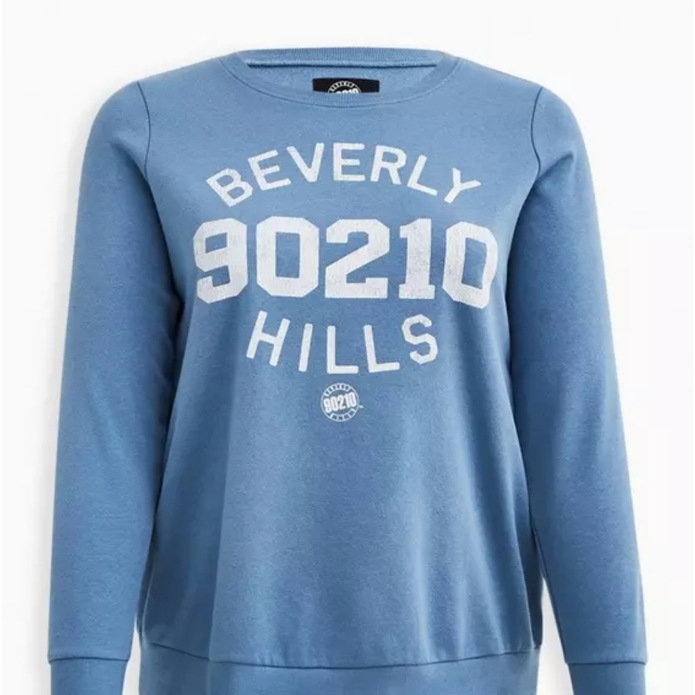 Torrid Blue Varsity Beverly Hills Sweatshirt